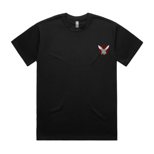 Black front flat lay