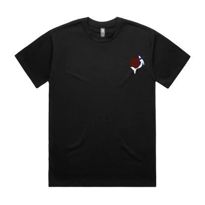 Black front flat lay