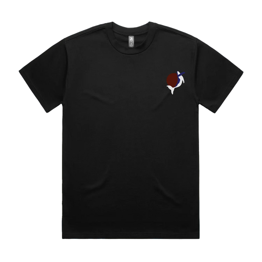 Black front flat lay