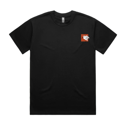 Black front flat lay