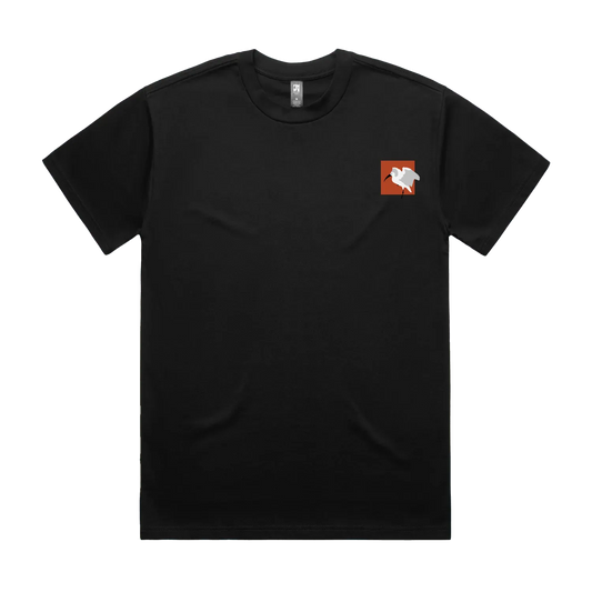 Black front flat lay