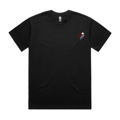 Black front flat lay