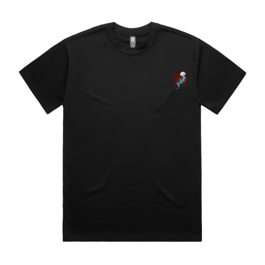 Black front flat lay