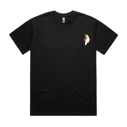 Black front flat lay