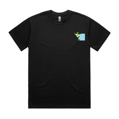 Black front flat lay