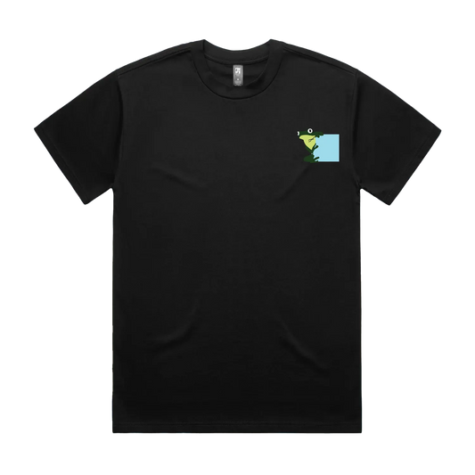 Black front flat lay